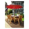 Charles Taylor - 6 Seater Wooden Rectangular Dining Table 2x Chairs 2x Bench Red