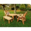 Charles Taylor - Little Fellas Medium Table Set, Wooden Garden Furniture for Children - W240 x D214 x H77 - Fully Assembled