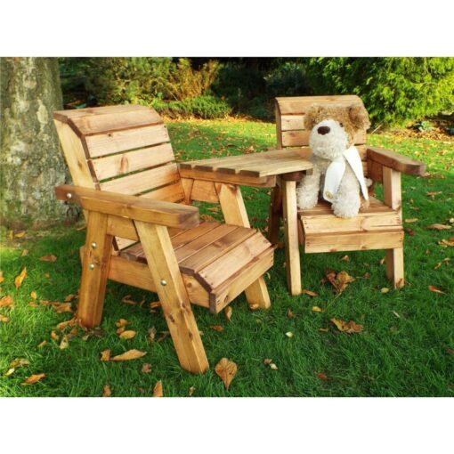 Charles Taylor - Little Fellas Wooden Garden Companion Seat Angled Chair Set Kids