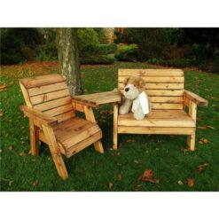 Charles Taylor Little Fellas Wooden Garden Companion Seat & Bench Angled Chair