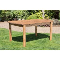 Charles Taylor - Six Seater Rectangular Table, Garden Furniture - W180 x D95 x H80 - Fully Assembled