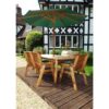 Charles Taylor - Six Seater Rectangular Table Set with Cushion - W290 x D245 x H98 - Fully Assembled - Green