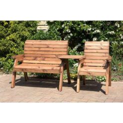 Charles Taylor - Three Seat Comp Set Straight Self-Assembly - W262 x D74 x H98 - Redwood