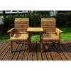 Charles Taylor - Wooden Companion Straight Garden 2 Seater Chair