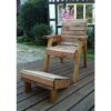 Charles Taylor - Wooden Garden Chair Seat Lounger & Footstool