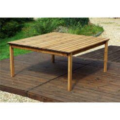 Charles Taylor - Wooden Large Square Garden Dining Table 8 Seater