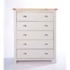 Chest of Drawers 5 Drawer Light Grey Bedroom Furniture Storage Wood Unit - Light Grey