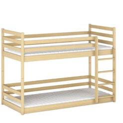 Classic Pine Mini Bunk Bed with Foam Bonnell Mattresses - Convertible & Eco-Friendly