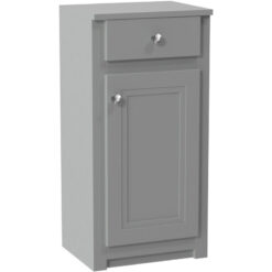 Classica Traditional Side Cabinet 400mm Wide 1-Drawer and 1-Door - Stone Grey - Orbit