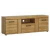 Cortina 2 Door 1 Drawer Tall TV Cabinet in Grandson Oak