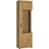 Cortina Tall Glazed Display Cabinet (RH) in Grandson Oak