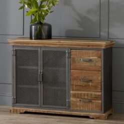 Cosmopolitan Industrial Large Sideboard - Light Wood