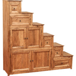 Country-style soild lime wood, natural finish drawer unit storage furniture. - s Made in Italy