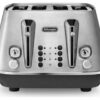 DELONGHI Distinta X CTI4003.M 4-Slice Toaster - Stainless Steel, Stainless Steel