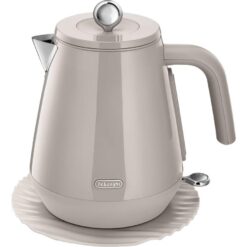 DELONGHI Eclettica KBY3001.BG Jug Kettle - Beige, Brown