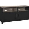 DOREL HOME 1753296PCOMUK Carver 1359 mm TV Stand - Black & Brown, Black,Brown