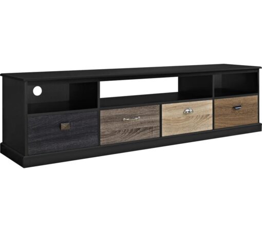 DOREL HOME 1773196PCOMUK Mercer 1829 mm TV Stand - Black, Black