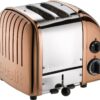 DUALIT Classic 2-Slice Toaster - Copper & Silver, Silver/Grey,Brown