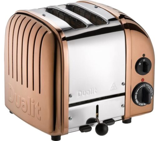 DUALIT Classic 2-Slice Toaster - Copper & Silver, Silver/Grey,Brown