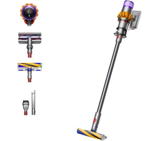 DYSON V15 Detect Absolute Cordless Vacuum Cleaner - Yellow & Nickel, Yellow,Silver/Grey