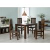 Dakota 4Ft Medium Mango Wooden Dining Table Set With 4 Chairs