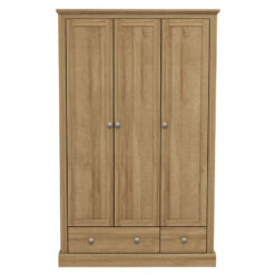 Devon 3 Door 2 Drawer Wardrobe Oak