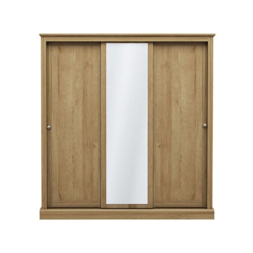 Devon 3 Door Sliding Wardrobe Oak