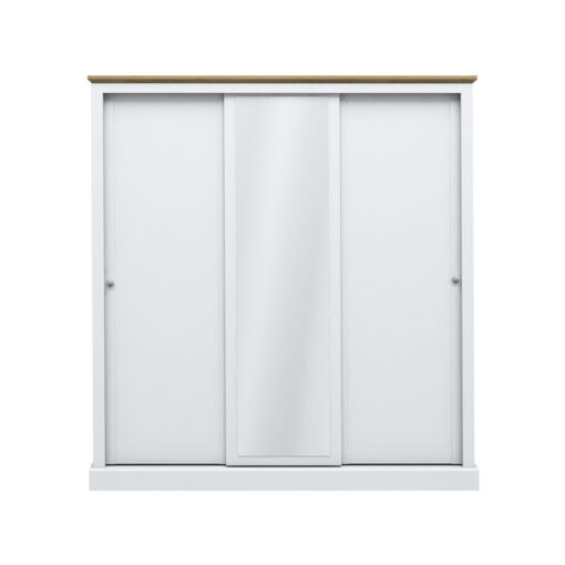 Devon 3 Door Sliding Wardrobe White