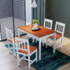 Dining Table and 4 Chairs Kitchen/Living Room Furniture, Solid Pine Wood Dining Room set Honey - Elegant