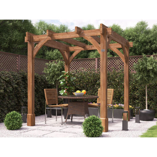 Dunster House Ltd. - Dunster House Wooden Pergola Garden Plant Frame Furniture Kit Leviathan 2.5m x 2.5m