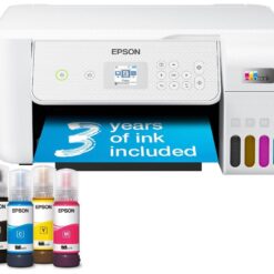 EPSON EcoTank ET-2876 All-in-One Wireless Inkjet Printer, White