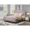 Elixa Bed Single Plush Velvet Mustard