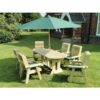 Ergo Wooden Garden 6 Seat Table Set 6Xc