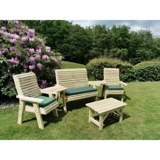 Ergo Wooden Garden Multi Set 4 Seat 1 X Coffee 1Xb 2Xc 2X A/Tray