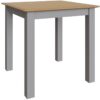 FWStyle Square Dining Table 80cm Oak Veneer Kitchen Furniture Dove Grey - Grey