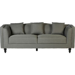 Feya 3 Seat Grey Fabric Sofa - Premier Housewares