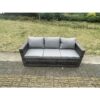 Fimous - 3 Seater Rattan Lounge Sofa Patio Outdoor Garden Furniture With Seat And Back Cushion