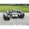 Fimous - 8 Piece Rattan Garden Furniture Set Outdoor Patio Sofa, Table and Chairs Garden Table Ideal for Pool Side, Balcony, Outdoor and indoor