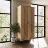 Fisso 2 Door Wardrobe Cracked Oak Bedroom Furniture - Cracked Oak - Fwstyle