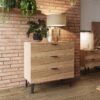 Fisso 3 Drawer Chest of Drawers Cracked Oak No-Tools Click-Together - Cracked Oak - Fwstyle