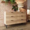 Fisso 3+3 Drawer Chest of Drawers Cracked Oak No Tools Click Together - Cracked Oak - Fwstyle