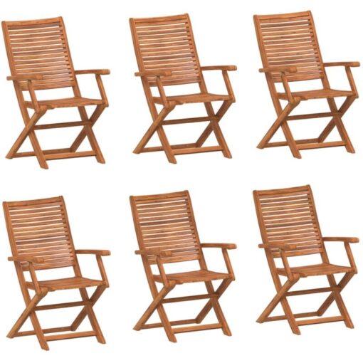 Folding Garden Chairs 6 pcs 57x66x95 cm Solid Wood Acacia vidaXL