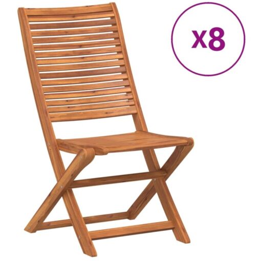 Folding Garden Chairs 8 pcs 51x66x95 cm Solid Wood Acacia vidaXL