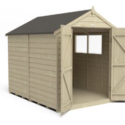 Forest Garden Overlap Double Door Apex Shed - 8 x 6ft