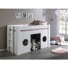 Freya White European Single Mid Sleeper Bed