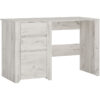 Furniture To Go - Angel 3 Drawer Desk in White Craft Oak