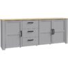 Furniture To Go - Bohol Large Sideboard in Riviera Oak/Grey Oak