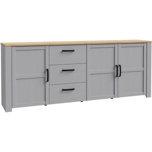 Furniture To Go - Bohol Large Sideboard in Riviera Oak/Grey Oak