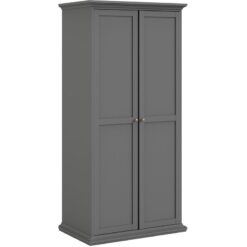 Furniture To Go - Paris Wardrobe with 2 Doors in Matt Grey