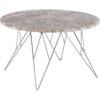 Furniture To Go - Prunus Round Coffee Table with Grey-Brown Marble Top